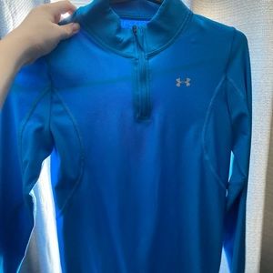 under armor blue dri fit quarter zip